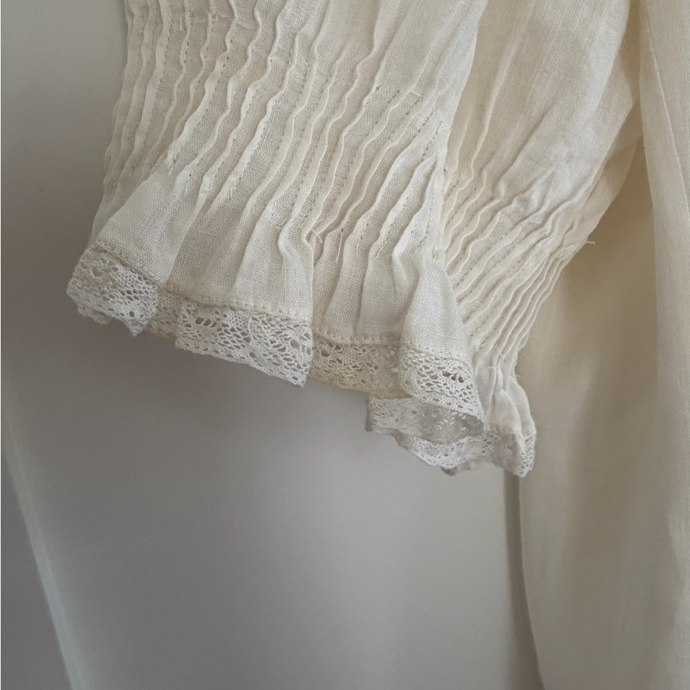 Doen Ivory / White Ruffle Mini Dress - Picture 10 of 14
